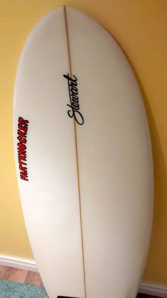 wide round surfboard