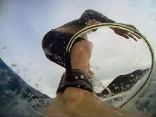 surfer's leg taken from a GoPro
